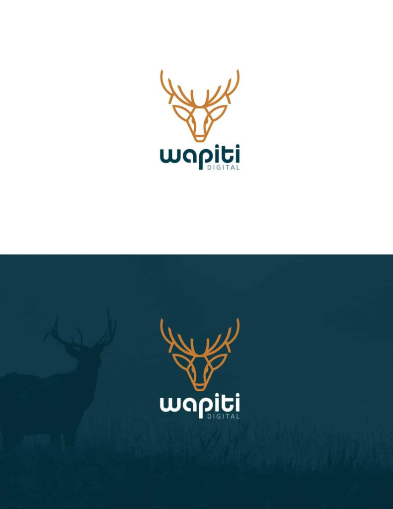 Wapiti logo 01 linework