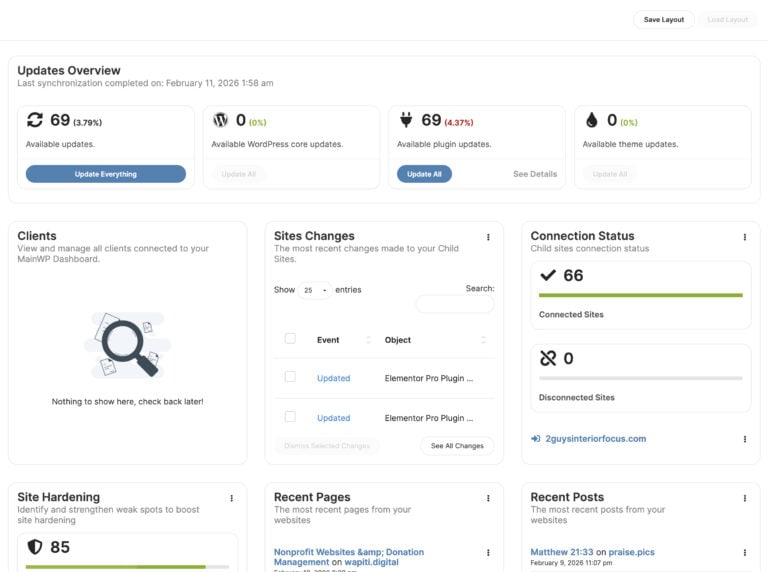 WordPress Website Hosting Updates