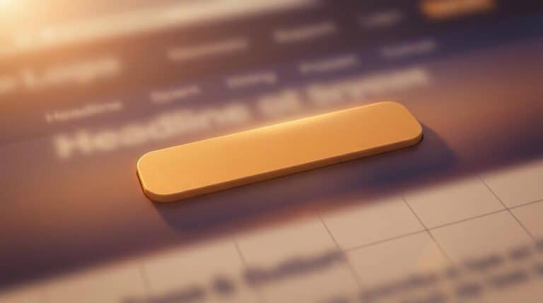 Close-up of a sleek, rounded call-to-action button on a digital interface, emphasizing user engagement and conversion strategies for effective website design.