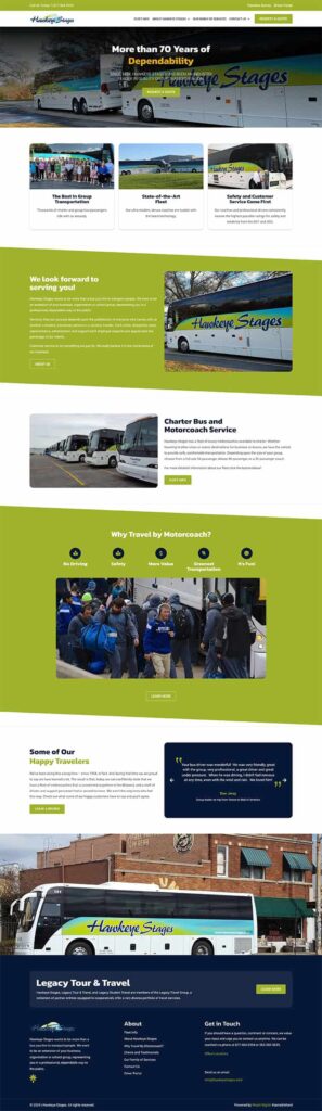 Image showcasing Wapiti Digital's bus fleet, services, and team, highlighting transportation solutions and company branding for SEO.
