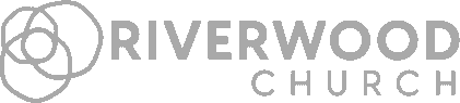 Riverwood Church logo featuring a stylized tree and modern font, representing community and faith in a contemporary design.